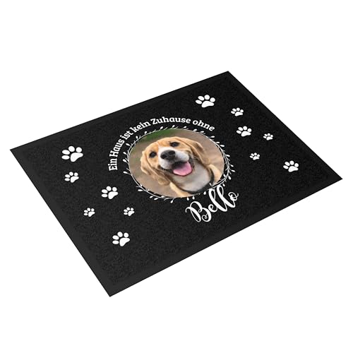 printplanet® - Fußmatte selbst gestalten - individuell Bedruckt - Layout: Hund mit Spruch 1 - Größe 80 cm x 60 cm von printplanet