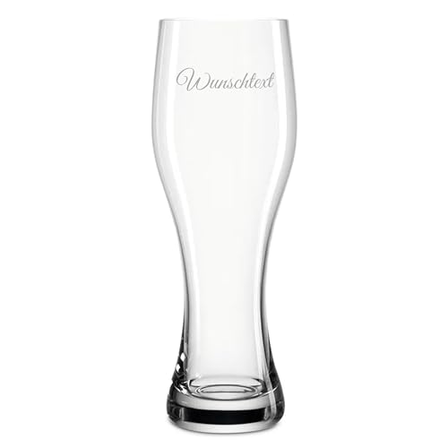 printplanet® Personalisiertes Weizenbierglas – Leonardo® Weizenglas mit Gravur – Design: 1 Textzeile – 500 ml von printplanet
