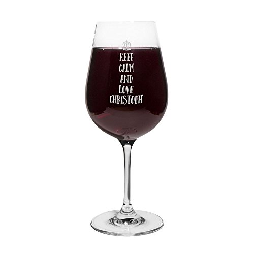 printplanet® Rotweinglas mit Namen Christoph graviert - Leonardo® Weinglas mit Gravur - Design Keep Calm von printplanet