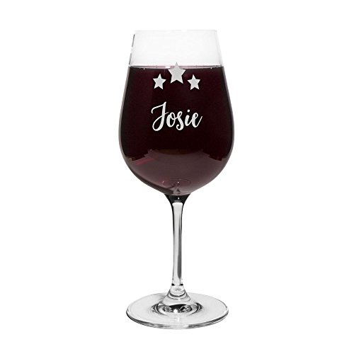 printplanet® Rotweinglas mit Namen Josie graviert - Leonardo® Weinglas mit Gravur - Design Sterne von printplanet