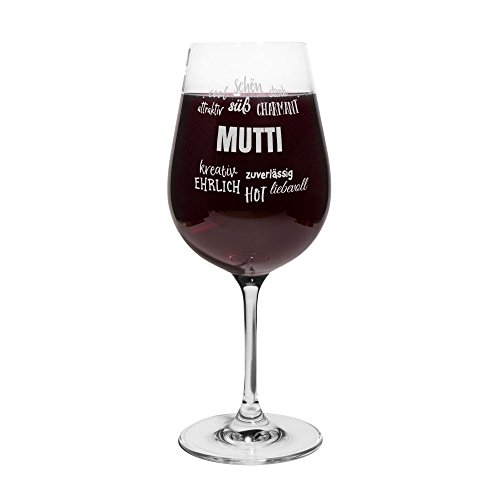 printplanet® Rotweinglas mit Namen Mutti graviert - Leonardo® Weinglas mit Gravur - Design Positive Eigenschaften von printplanet