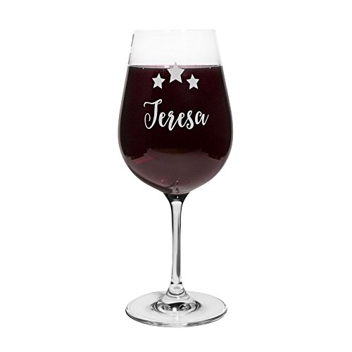 printplanet® Rotweinglas mit Namen Teresa graviert - Leonardo® Weinglas mit Gravur - Design Sterne von printplanet
