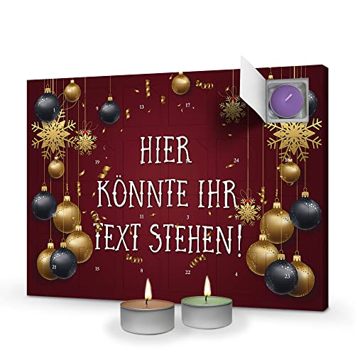 printplanet Duftkerzen-Adventskalender 2025 mit eigenem Namen oder Text selbst gestalten - Hintergrund 1 von printplanet