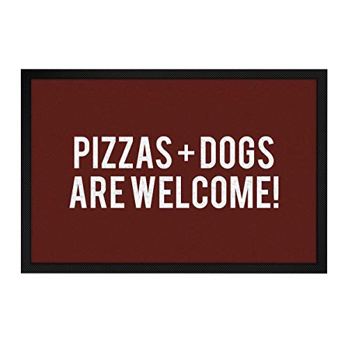 printplanet - Fußmatte mit Spruch: Pizza´s Dogs - 60 cm x 40 cm von printplanet