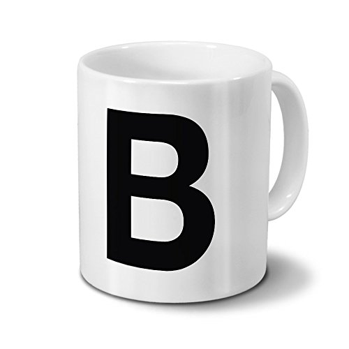 printplanet Tasse mit dem Buchstaben B - Motiv Letters - Trend, Modern, Kaffeebecher, Mug, Becher, Kaffeetasse - Farbe Weiß printplanet Tasse mit dem Buchstaben B - Motiv Letters - Trend, Modern, Kaffeebecher, Mug, Becher, Kaffeetasse - Farbe Weiß von printplanet