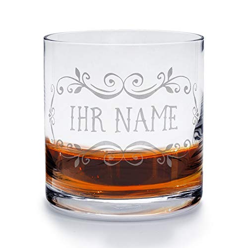 printplanet - Whiskyglas mit Gravur (mit Name oder Text personalisiert) - Design Ornamente 2 von printplanet