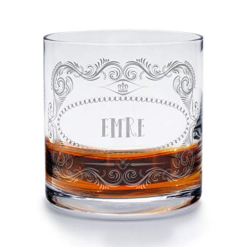 printplanet - Whiskyglas mit Namen Emre graviert. - Leonardo® Whiskeyglas mit Gravur - Design Ornamente 1 von printplanet