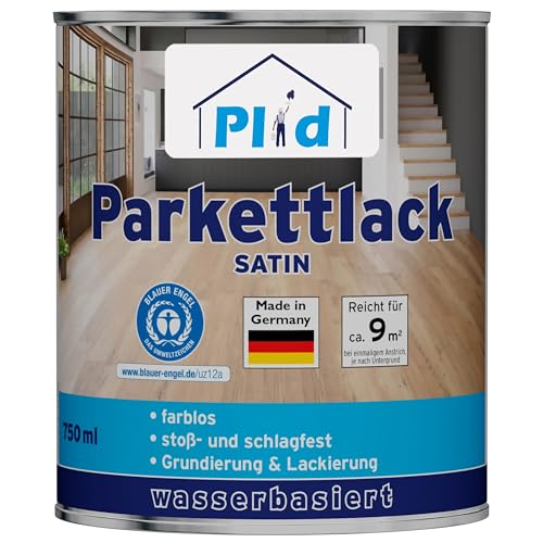PLID® Parkett - Klarlack - seidenglänzend geeignet zum Versiegeln von Kork-, Parkett & Holzfußböden, Holztreppen sowie Möbeln im Innenbereich stoß - schlagfest strapazierfähig - Made in Germany 0,75l von plid