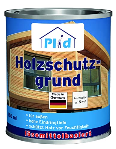 plid® Holzschutzgrund farblos 0,75L - Holzimprägnierung atmungsaktiv - Holzgrundierung für innen & aussen - Holzschutz vor Pilzen und Insekten atmungsaktiv überstreichbar mit Holzlasur von plid