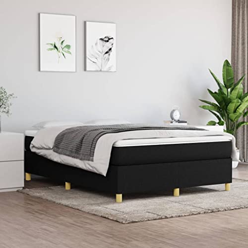 prissent Boxspringbett 140x200 cm Bettrahmen Bett Boxspring Mit Lattenrost Betten Bettgestell Bed Frames Hohes Bett Boxspring Bed GäStebett Schlafbett Single Bed Schwarz von prissent