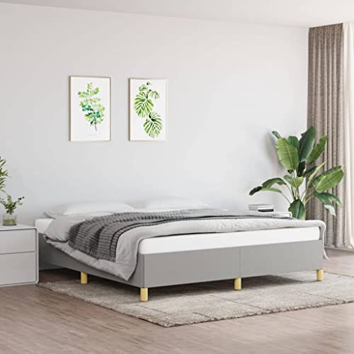 prissent Boxspringbett 180x200 cm Bettrahmen Bett Boxspring Mit Lattenrost Betten Bettgestell Bed Frames Hohes Bett Boxspring Bed GäStebett Schlafbett Single Bed Hellgrau von prissent