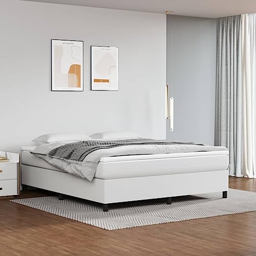 prissent Boxspringbett Samt 160x200 cm Boxspringbett Ohne Matratze Mit Lattenrost Bettgestell Bed Frames Betten Boxspring Hohes Bett GäStebett Bett Mit Bettkasten Weiß von prissent