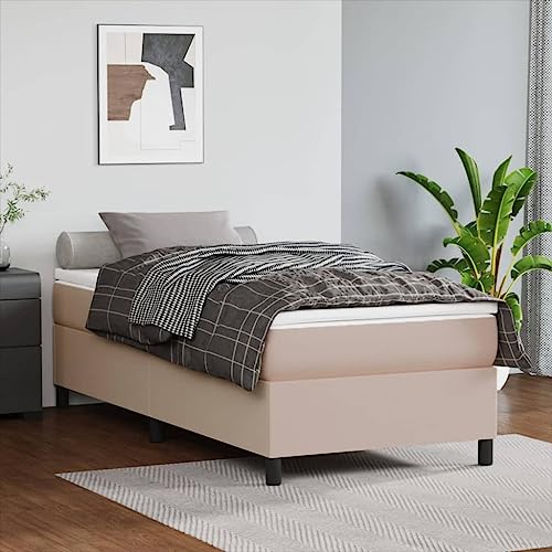 prissent Boxspringbett Samt 90x200 cm Boxspringbett Ohne Matratze Mit Lattenrost Bettgestell Bed Frames Betten Boxspring Hohes Bett GäStebett Bett Mit Bettkasten Cappuccino-Braun von prissent