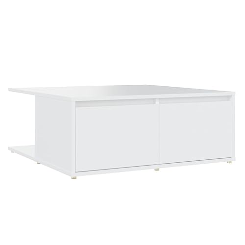 prissent Couchtisch Couchtisch Sofatisch Dekorativer Beistelltisch Seitentisch Teetisch für Wohnzimmer Schlafzimmer oder Arbeitszimmer Modernes und elegantes Aussehen Weiß 80x80x31cm prissent Couchtisch Couchtisch Sofatisch Dekorativer Beistelltisch Seitentisch Teetisch für Wohnzimmer Schlafzimmer oder Arbeitszimmer Modernes und elegantes Aussehen Weiß 80x80x31cm von prissent