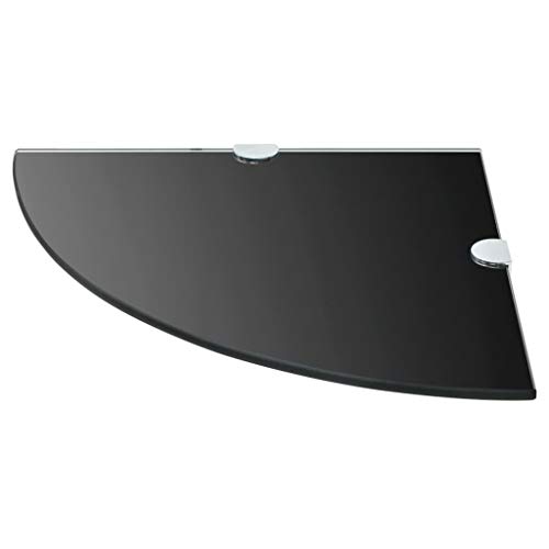 prissent Eckregal 35x35 cm Wandregal Eckregal Hängend Bücherregal Hängeregal Regal Wand Würfelregal Wandregal Küche für Arbeitszimmer, Pflanzen, CDs, Deko, Souvenirs Schwarz von prissent