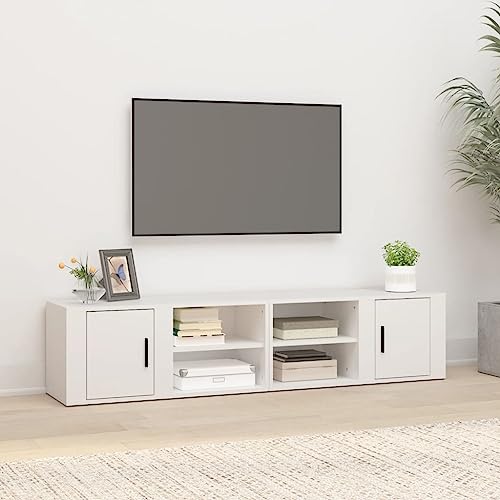 prissent Fernsehschrank 2 STK. Lagerschrank Multifunktionale Möbel für Wohnzimmer Schlafzimmer oder Büro Stilvollen Design Weiß 80x31,5x36 cm prissent Fernsehschrank 2 STK. Lagerschrank Multifunktionale Möbel für Wohnzimmer Schlafzimmer oder Büro Stilvollen Design Weiß 80x31,5x36 cm von prissent