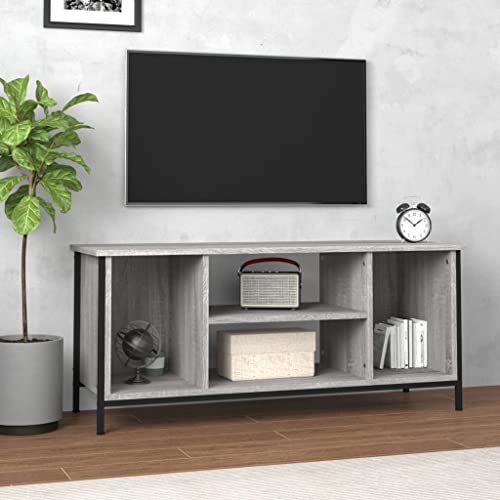 prissent Fernsehschrank Lagerschrank Multifunktionale Möbel für Schlafzimmer Wohnzimmer oder Büro Stilvollen Design Grau Sonoma 102x35x45 cm von prissent