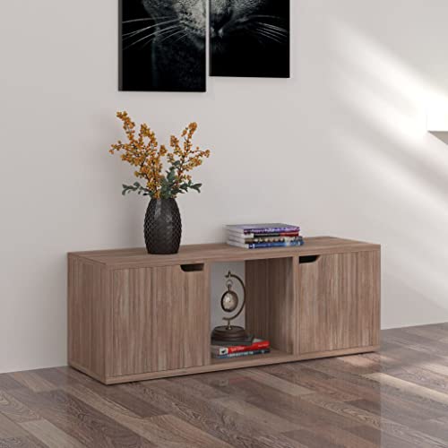 prissent Fernsehschrank Lagerschrank Multifunktionale Möbel für Wohnzimmer Schlafzimmer oder Büro Stilvollen Design Grau und Sonoma-Eiche 88,5x27,5x30,5 cm prissent Fernsehschrank Lagerschrank Multifunktionale Möbel für Wohnzimmer Schlafzimmer oder Büro Stilvollen Design Grau und Sonoma-Eiche 88,5x27,5x30,5 cm von prissent