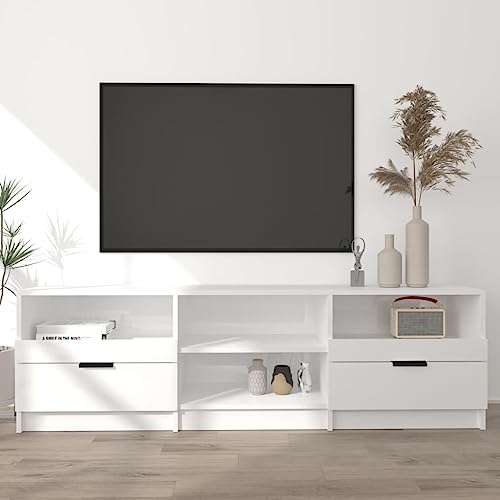 prissent Fernsehschrank Lagerschrank Multifunktionale Möbel für Wohnzimmer Schlafzimmer oder Büro Stilvollen Design Hochglanz-Weiß 150x33,5x45 cm prissent Fernsehschrank Lagerschrank Multifunktionale Möbel für Wohnzimmer Schlafzimmer oder Büro Stilvollen Design Hochglanz-Weiß 150x33,5x45 cm von prissent