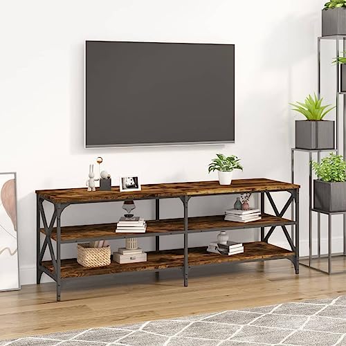 prissent Fernsehschrank Lagerschrank Multifunktionale Möbel für Wohnzimmer Schlafzimmer oder Büro Stilvollen Design Räuchereiche 140x40x50 cm von prissent