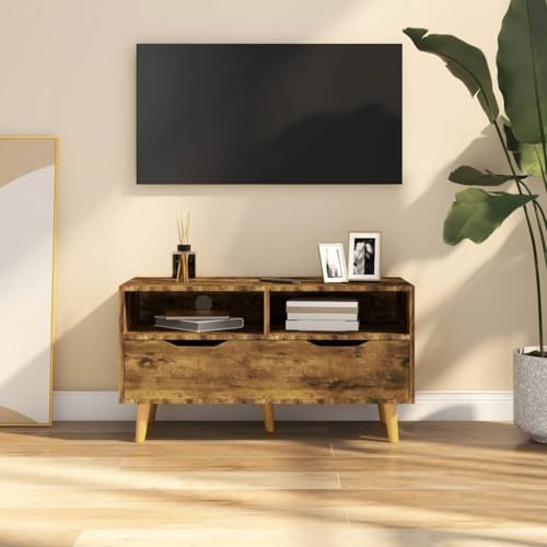 prissent Fernsehschrank Lagerschrank Multifunktionale Möbel für Wohnzimmer Schlafzimmer oder Büro Stilvollen Design Räuchereiche 90x40x48,5 cm prissent Fernsehschrank Lagerschrank Multifunktionale Möbel für Wohnzimmer Schlafzimmer oder Büro Stilvollen Design Räuchereiche 90x40x48,5 cm von prissent