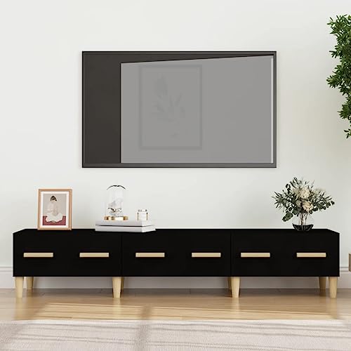 prissent Fernsehschrank Lagerschrank Multifunktionale Möbel für Wohnzimmer Schlafzimmer oder Büro Stilvollen Design Schwarz 150x34,5x30 cm prissent Fernsehschrank Lagerschrank Multifunktionale Möbel für Wohnzimmer Schlafzimmer oder Büro Stilvollen Design Schwarz 150x34,5x30 cm von prissent