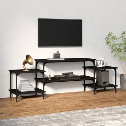 prissent Fernsehschrank Lagerschrank Multifunktionale Möbel für Wohnzimmer Schlafzimmer oder Büro Stilvollen Design Schwarz 157x35x52 cm prissent Fernsehschrank Lagerschrank Multifunktionale Möbel für Wohnzimmer Schlafzimmer oder Büro Stilvollen Design Schwarz 157x35x52 cm von prissent