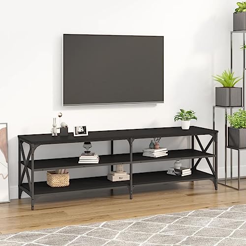 prissent Fernsehschrank Lagerschrank Multifunktionale Möbel für Wohnzimmer Schlafzimmer oder Büro Stilvollen Design Schwarz 160x40x50 cm prissent Fernsehschrank Lagerschrank Multifunktionale Möbel für Wohnzimmer Schlafzimmer oder Büro Stilvollen Design Schwarz 160x40x50 cm von prissent