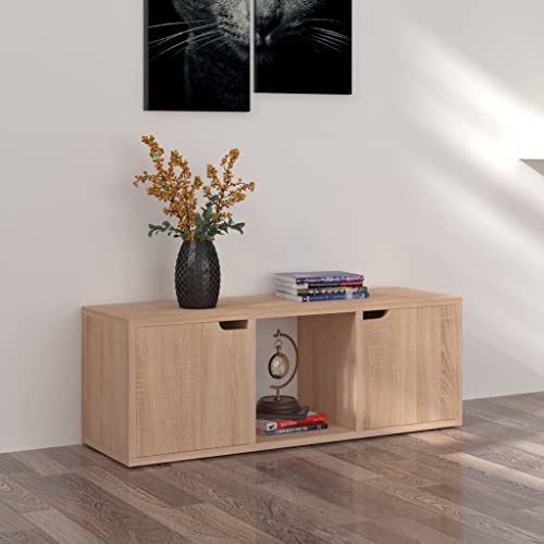 prissent Fernsehschrank Lagerschrank Multifunktionale Möbel für Wohnzimmer Schlafzimmer oder Büro Stilvollen Design Sonoma-Eiche 88,5x27,5x30,5 cm prissent Fernsehschrank Lagerschrank Multifunktionale Möbel für Wohnzimmer Schlafzimmer oder Büro Stilvollen Design Sonoma-Eiche 88,5x27,5x30,5 cm von prissent
