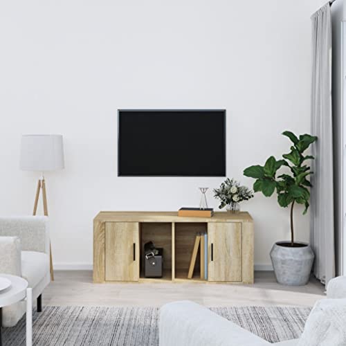 prissent Fernsehschrank Lagerschrank für Wohnzimmer Schlafzimmer oder Büro Multifunktionale Möbel Stilvollen Design Sonoma-Eiche 100x35x40 cm prissent Fernsehschrank Lagerschrank für Wohnzimmer Schlafzimmer oder Büro Multifunktionale Möbel Stilvollen Design Sonoma-Eiche 100x35x40 cm von prissent