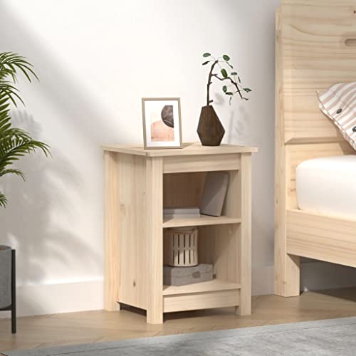 prissent Nachttisch Betttisch Nachttisch Seitliche Schränke Nachttische Elegantes Design Möbel für Schlafzimmer oder Wohnzimmer Großer Stauraum Braun 40x35x55 cm von prissent