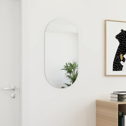 prissent Spiegel 80x40 cm Weiß Modern Wandspiegel Wohnzimmer Schlafzimmer Badezimmerspiegel Mirror Gaderobespiegel Flurspiegel Eitelkeitsspiegel Eingangsbereich Ankleidezimmer Spiegel Glas von prissent