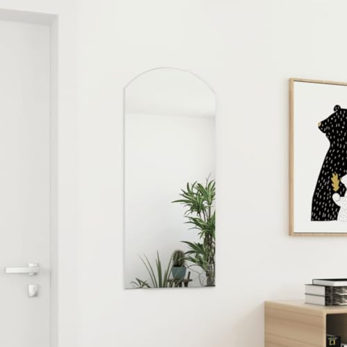 prissent Spiegel 90x45 cm Weiß Schlafzimmer Badezimmerspiegel Mirror Gaderobespiegel Flurspiegel Eitelkeitsspiegel Eingangsbereich Ankleidezimmer Spiegel Modern Spiegel Wohnzimmer Spiegel Glas von prissent