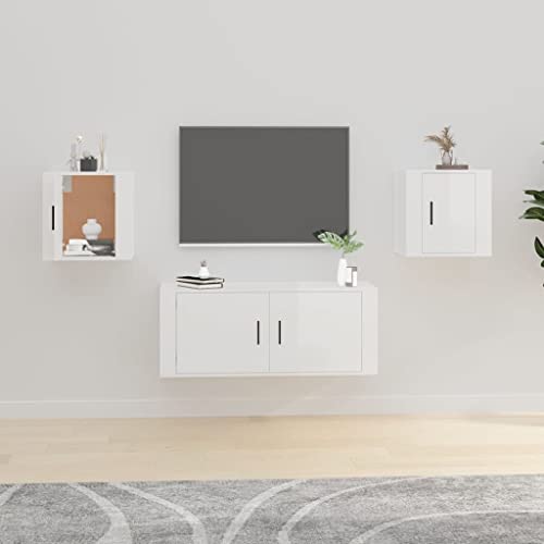 prissent TV-Wandschrank 2 STK. Lagerschrank Multifunktionale Möbel für Wohnzimmer Schlafzimmer oder Büro Stilvollen Design Hochglanz-Weiß 40x34,5x40 cm prissent TV-Wandschrank 2 STK. Lagerschrank Multifunktionale Möbel für Wohnzimmer Schlafzimmer oder Büro Stilvollen Design Hochglanz-Weiß 40x34,5x40 cm von prissent