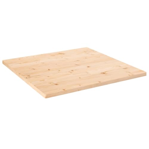 prissent Tischplatte 90x90x2,5 cm Massivholz Kiefer Quadratisch Holztischplatte Ersatztischplatte Vielseitige Tischplatte Quadratischer Tischplatte für Esstisch Couchtisch Beistelltische von prissent