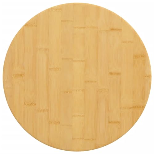 prissent Tischplatte Ø50x4cm Runde Tischplatte für Schreibtisch Runder Tisch Runde Tische Esstisch Tischplatte Schreibtisch Rustikaler Tisch Tischplatte aus Bambus von prissent