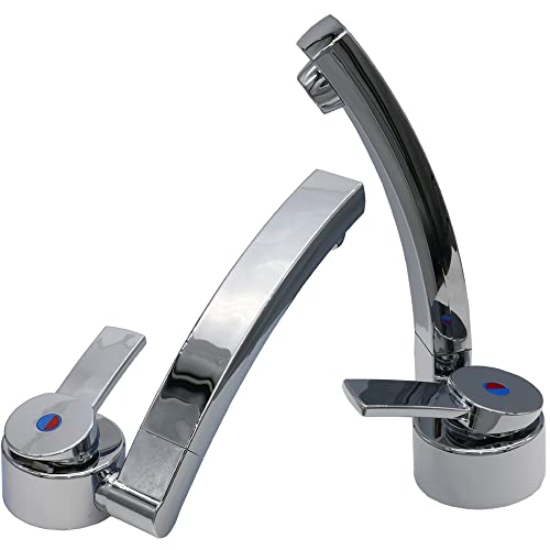 Wasserhahn Einhebelmischer Florenz kompakt Wohnmobil Wohnwagen Caravan Camping + Schalter schwenkbar chrom von pro-Styling design for perfection