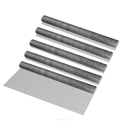 Pro-Tec Drahtgitter grau 1m x 5m 5 Rollen 4-Eck verzinkt Schweißgitter Volierendraht von Pro-Tec