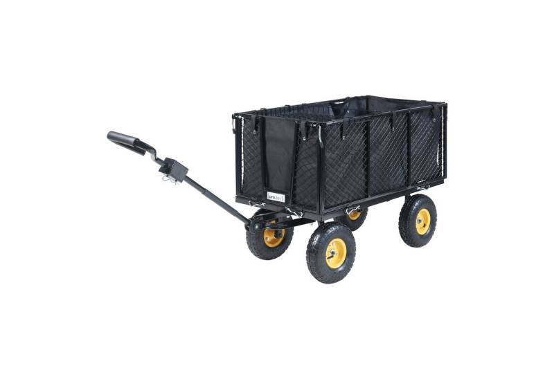 pro.tec Bollerwagen, »Corropoli« 112 x 51 cm max. 550 kg Schwarz/Gelb von pro.tec
