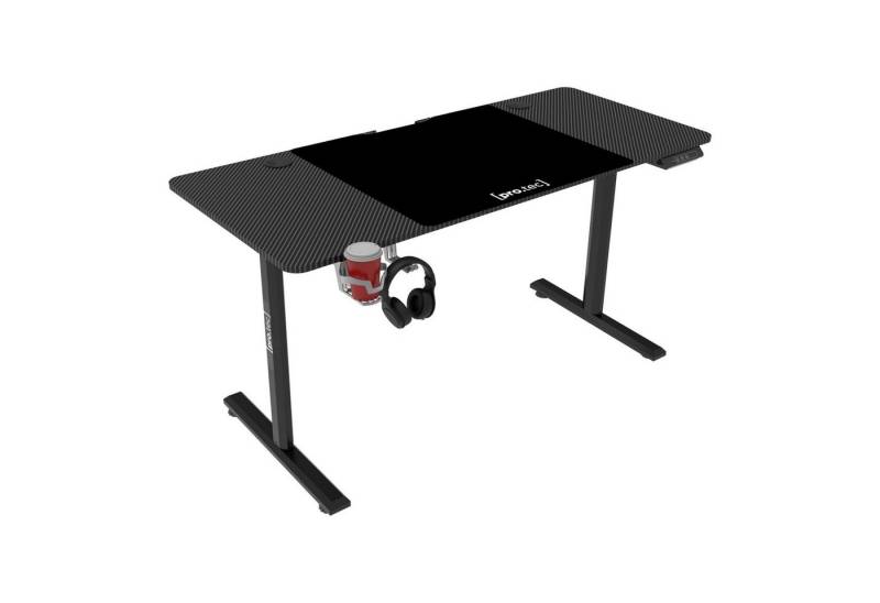 pro.tec Computertisch, »Hayward« Tisch 140 x 60 cm höhenverstellbar Schwarz von pro.tec