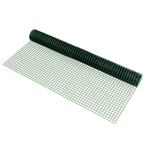 pro.tec Drahtgitter 4-Eck 1m x 5m grün Schweißgitter Volierendraht Maschendraht Zaun von pro.tec
