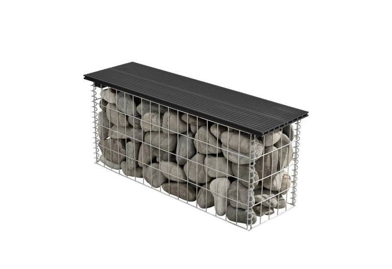 pro.tec Gartenbank, »Friesland« WPC Gabionenbank 100 x 45 x 30 cm Schwarz von pro.tec