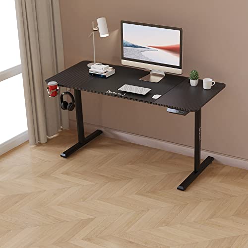 pro.tec Höhenverstellbarer Tisch Hayward Schreibtisch elektrisch Gamingtisch Computertisch Height Adjustable Desk Schwarz 140 x 60 cm von pro.tec