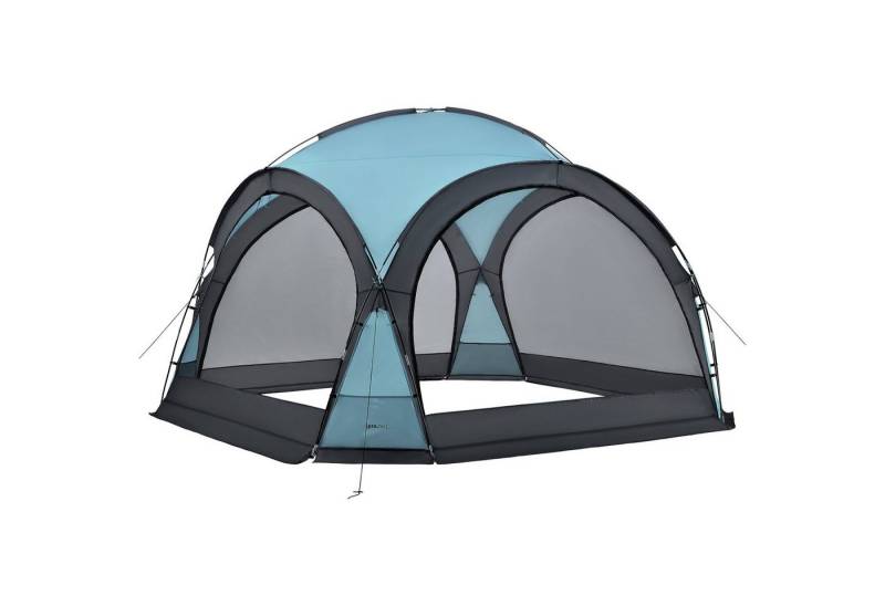 pro.tec Pavillon, »Grästorp« LED Partyzelt 3,45 x 3,45 x2,47 m Hellblau von pro.tec