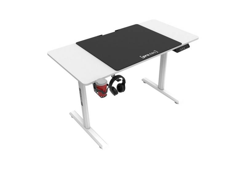 pro.tec Schreibtisch, »Pomona« elektrisch Stahlgestell 110 x 60 cm Weiß pro.tec Schreibtisch, »Pomona« elektrisch Stahlgestell 110 x 60 cm Weiß von pro.tec