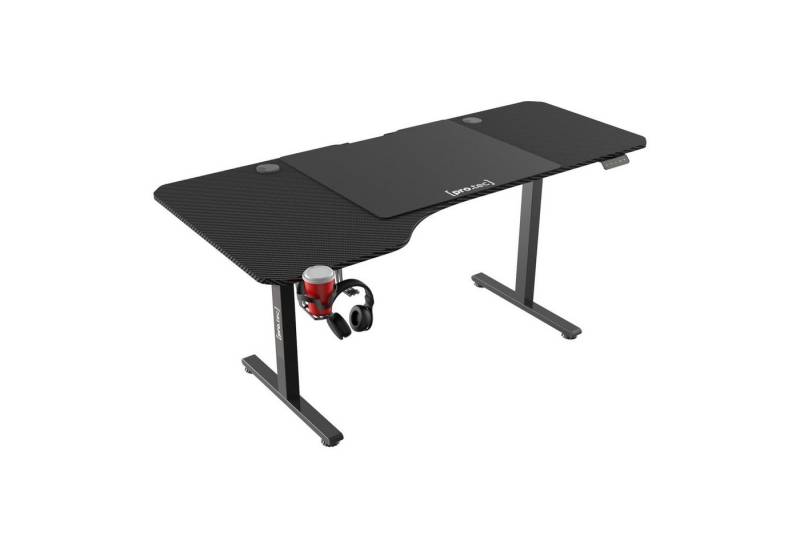 pro.tec Schreibtisch, »Virolahti« Computertisch elektrisch verstellbar Schwarz von pro.tec