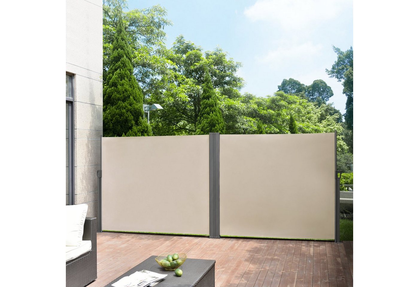 pro.tec Seitenarmmarkise Alcazaba Doppelmarkise 160x600 cm beige von pro.tec