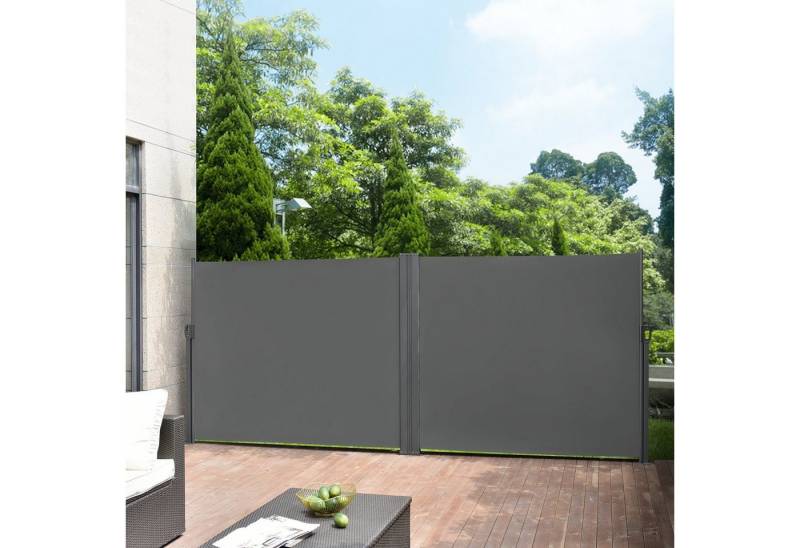 pro.tec Seitenarmmarkise »Alcazaba« Doppelmarkise 160x600 cm grau von pro.tec