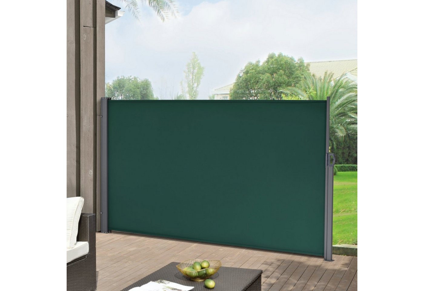 pro.tec Seitenmarkise »Arrentela« Sichtschutz 300 x 160 cm Dunkelgrün von pro.tec