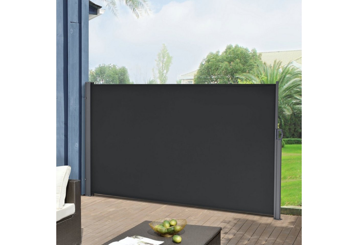 pro.tec Seitenmarkise »Arrentela« Sichtschutz 300 x 160 cm Schwarz von pro.tec